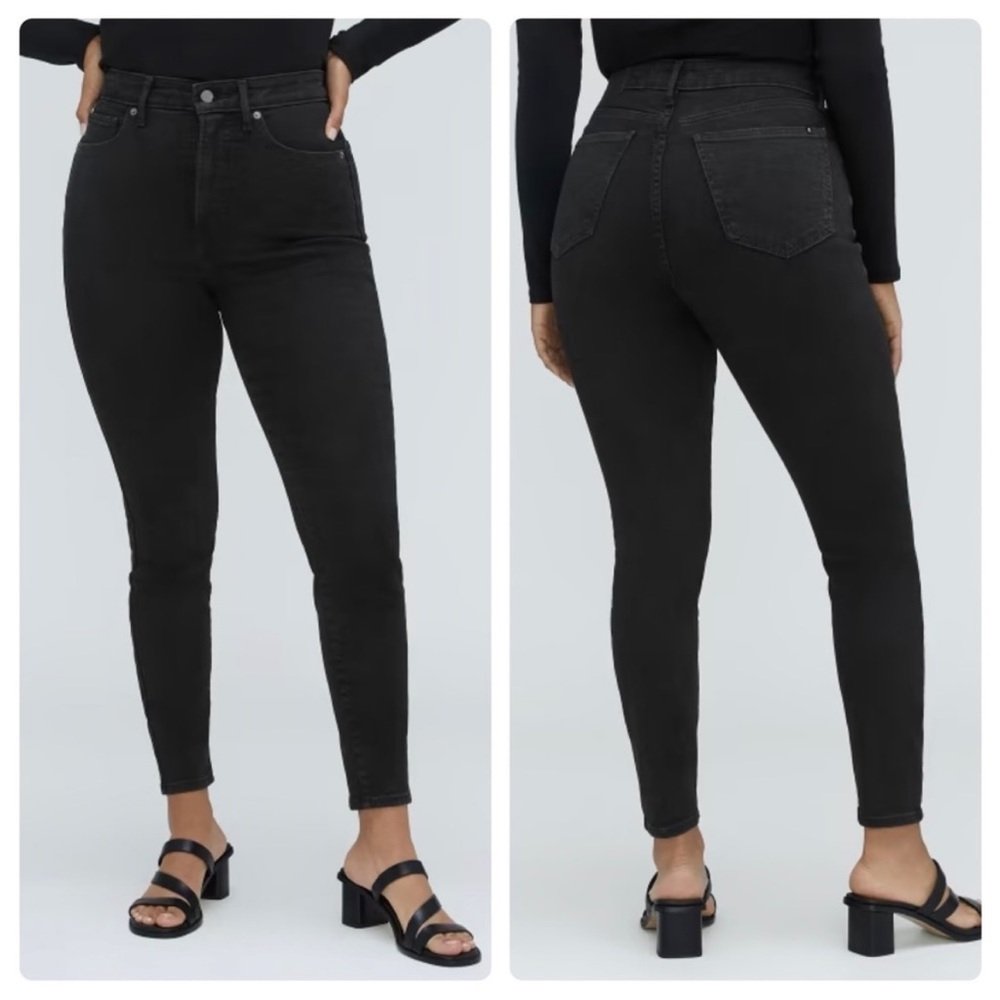 NEW WITH TAGS Everlane Black The Curvy Way-High Skinny Jean Size 29 Crop Ankle